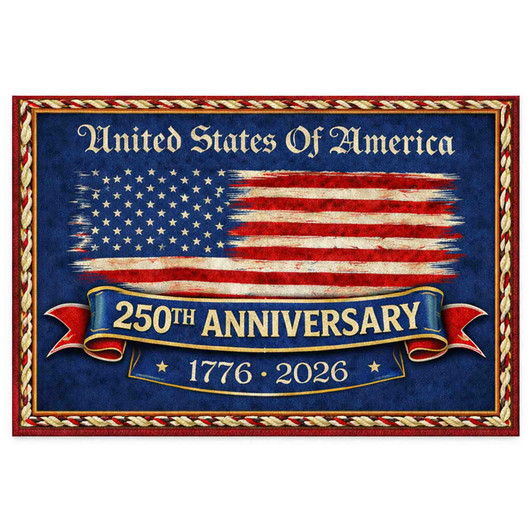 America 250th Anniversary Custom Name Doormat Patriotic USA Flag 1776-2026 Rug
