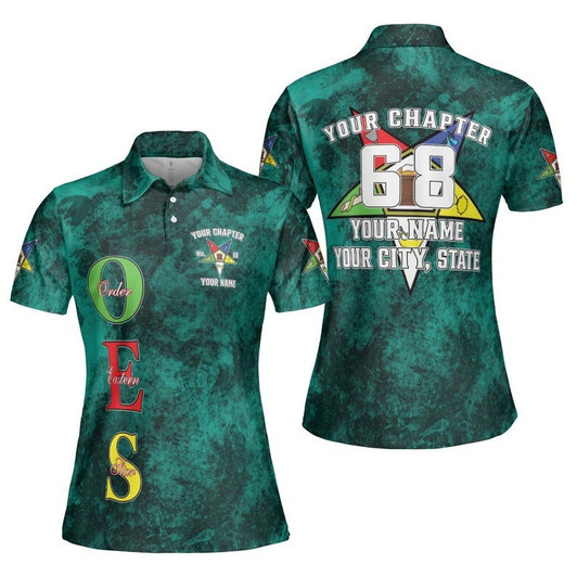 Custom Chapter Name Rose Of The Seven Seals RSS Golden Freemasonry Women's Polo Shirt Size S-5XL