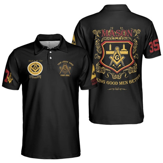 Customize Lodge Name Freemasonry 357 Prince Hall Making Good Men Better 3D Men's Polo Shirt S-5XL