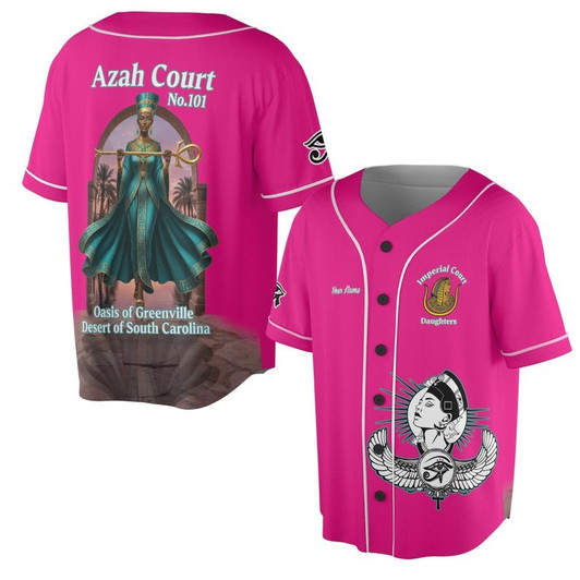 Personalized Court Name DOI Divine Ruler Shriners AEAONMS 3D Baseball Jersey Shirt Size S-5XL