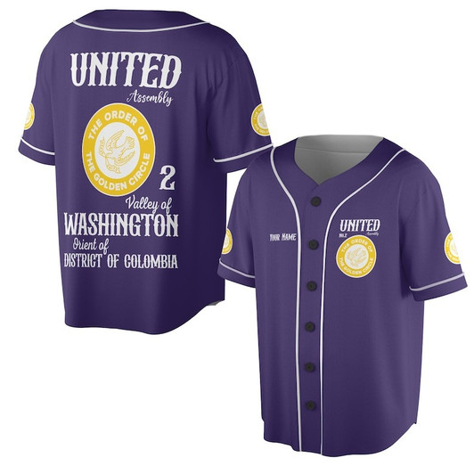 Customize Name OGC Order of the Golden Circle OES Sisters 3D Baseball Jersey Shirt Size S-5XL