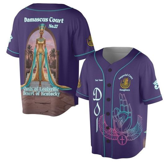 Personalized Court Name DOI Egyptian Ancient Goddess All Seeing Eye 3D Baseball Jersey Shirt Size S-5XL