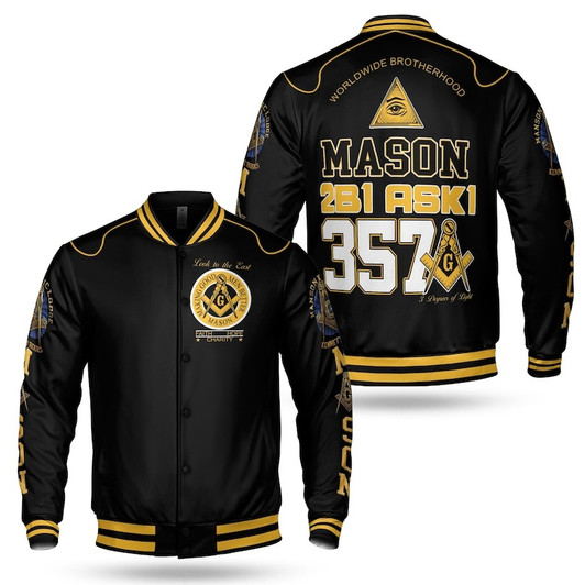 Freemasonry Worldwide Brotherhood Freemason 3D Baseball Jacket Size S-5XL