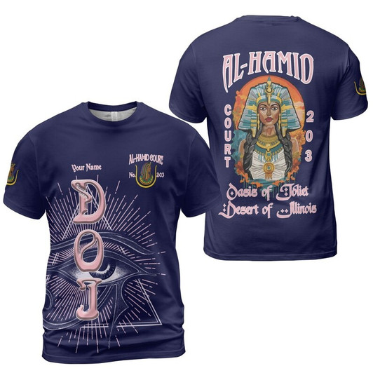 Personalized Court Name DOI Egyptian Ancient Sunset Sovereign 3D Tshirt Size S-5XL
