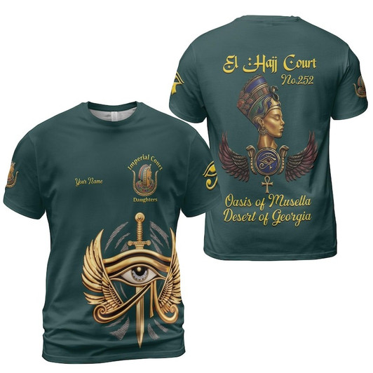 Personalized Court Name DOI Queen of Eternity Shriners AEAONMS 3D T-shirt Size S-5XL