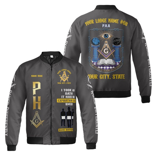 Custom Lodge Name Freemasonry I Took An Oath Smib Raise Diffferently 3D Bomber Jacket Size S-5XL