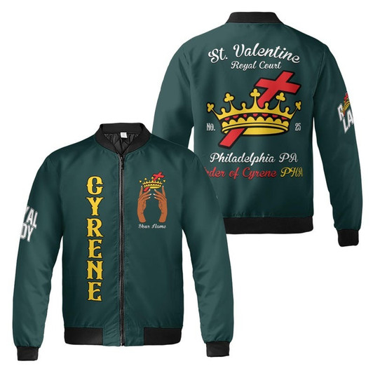 Personalized Court Name Order of the Cyrene Crusaders Royal Lady 3D Bomber Jacket Size S-5XL