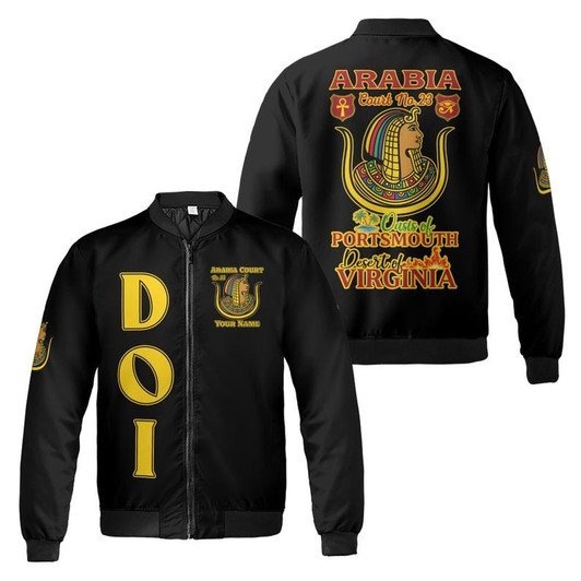 Personalized Court Name DOI Daughters Of Isis Shriners AEAONMS 3D Bomber Jacket Size S-5XL