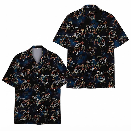 Cute Sea Turtle Ocean Marine Life Hawaiian Shirt S-5XL