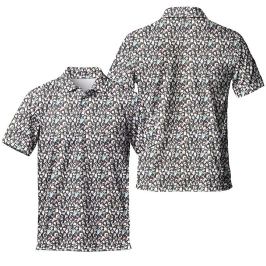 Funny Penguin Print Pattern Men's Polo Shirt S-5XL