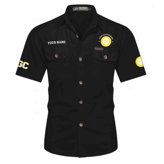 Customized Name, Chapter and Number Order of Golden Circle OGC Workwear Short Sleeve Shirt M-5XL