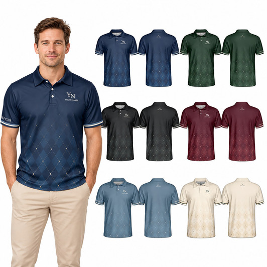 personalized-men's-retro-argyle-golf-polo-shirt-custom-name-and-initials-classic-diamond-pattern-1