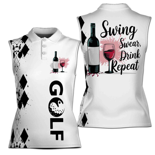 custom-name-swing-swear-drink-repeat-sleeveless-women's-polo-shirt-xs-4xl-1