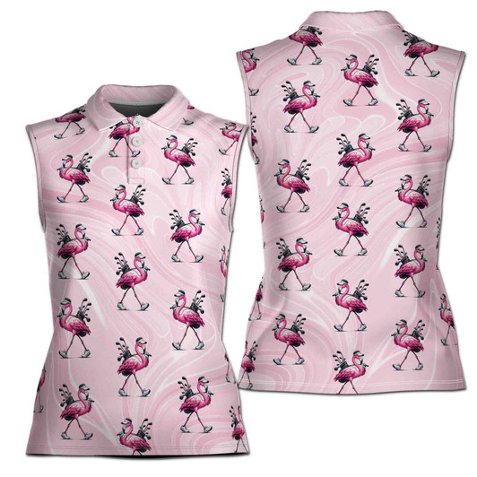 pink-flamingo-pattern-golf-sleeveless-women's-polo-shirt-xs-4xl-1