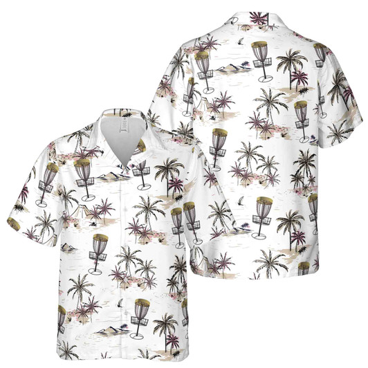 Disc Golf On The Beach Summertime Hawaiian Shirt S-5XL