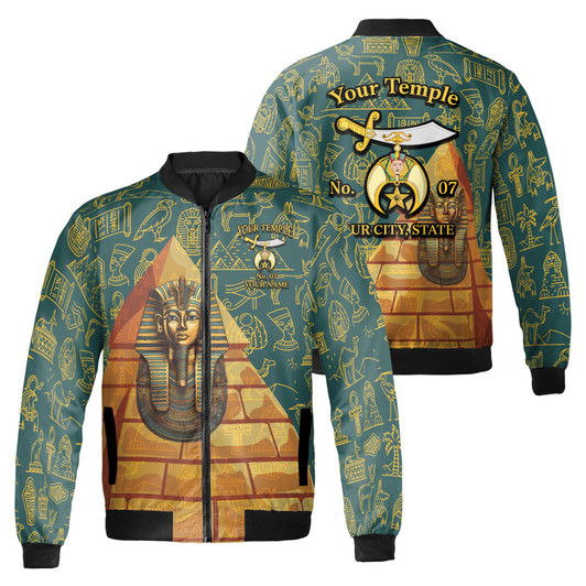 Personalized Masonic Noble Shriner Bomber Jacket S-5XL