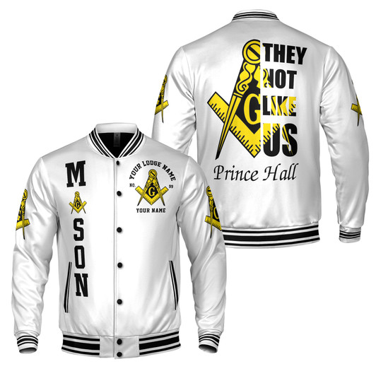 Customized PHA Freemason They Not Like Us Prince Hall Varsity Jacket S-5XL