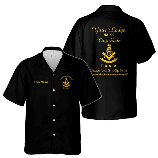 Personalized Past Master Mason Prince Hall Affiliated Hawaiian Shirt S-5XL