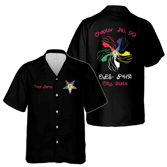 Customized Your Chapter OES Sistar Order of the Eastern Star Hawaiian Shirt S-5XL