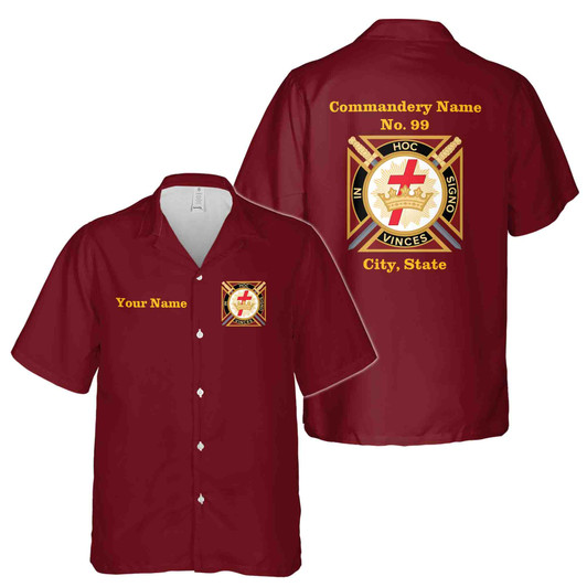 Customized Knights Templar Commandery Hawaiian Shirt S-5XL