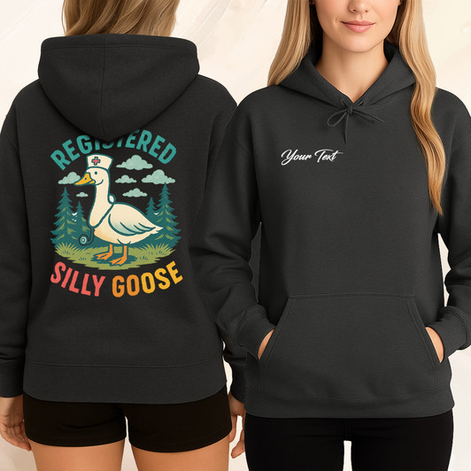Funny Registered Silly Goose Hoodie, RN Hoodie, Nurse Gift, Nurse Hoodie, Funny Goose Kids and Adults Hoodie, Nurse Day Gag Gift