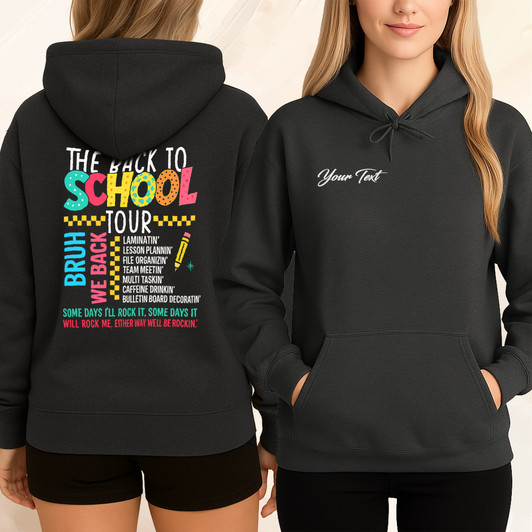 Back to school tour Hoodie, Bruh we back Hoodie, Back to school, Teacher Hoodie , Retro Teacher school doodles Hoodie