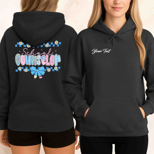 Coquette School Counselor, Preppy Floral Counselor, Back to School Design, Girly Teacher, Hoodie