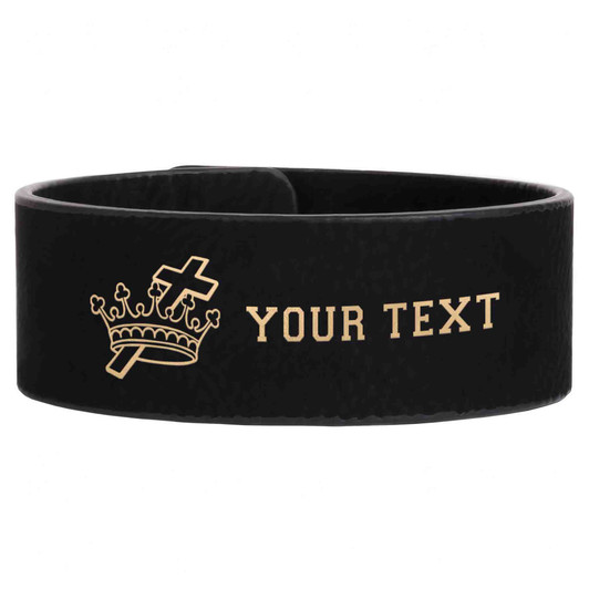 Custom Order of Cyrene Symbol Freemason Commandery Gift Engraved Leatherette Cuff Wristband