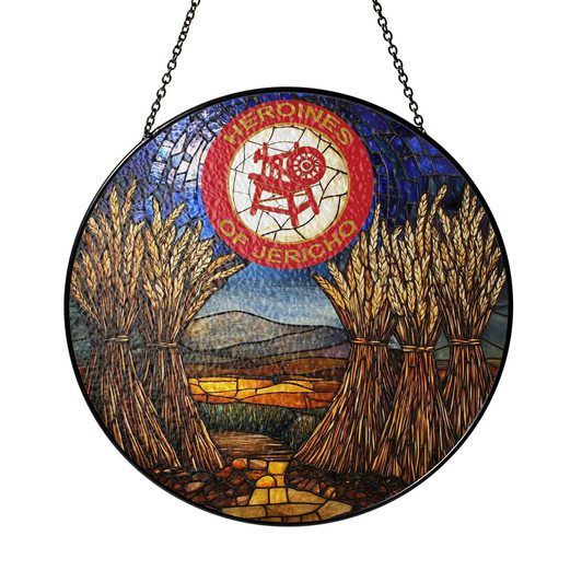 Heroines Of Jericho Symbol  Flax Field Daylight Colorful Stained Glass Suncatcher