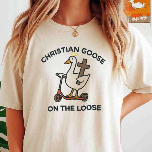 Christian Goose On The Loose Funny Faith Shirt Adult T Shirt S-5XL