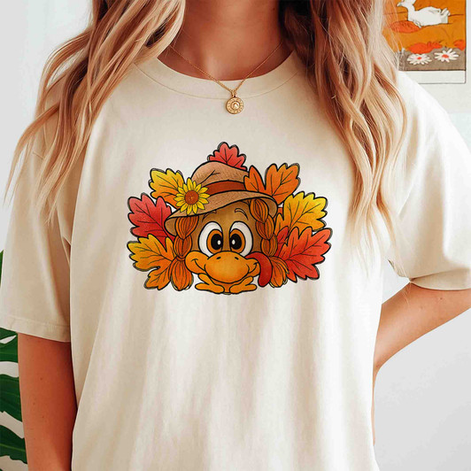 Cute Turkey Thanksgiving Funny Fall Shirt Adult T Shirt S-5XL