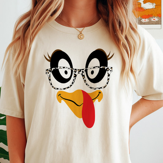 Coolest Turkey In Town Funny Fall Shirt Adult T Shirt S-5XL