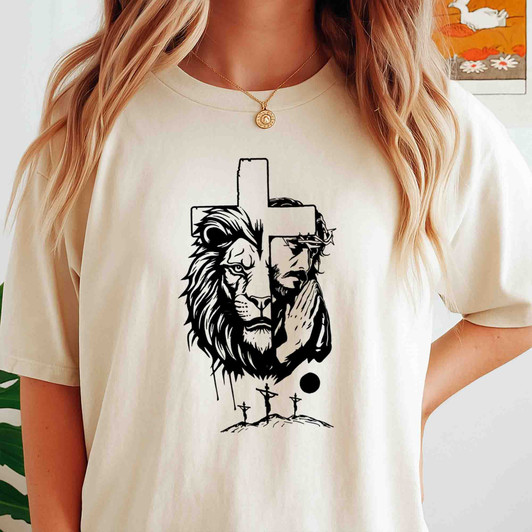 Jesus Cross Vintage Shirt Retro Christian Faith T-Shirt S-5XL