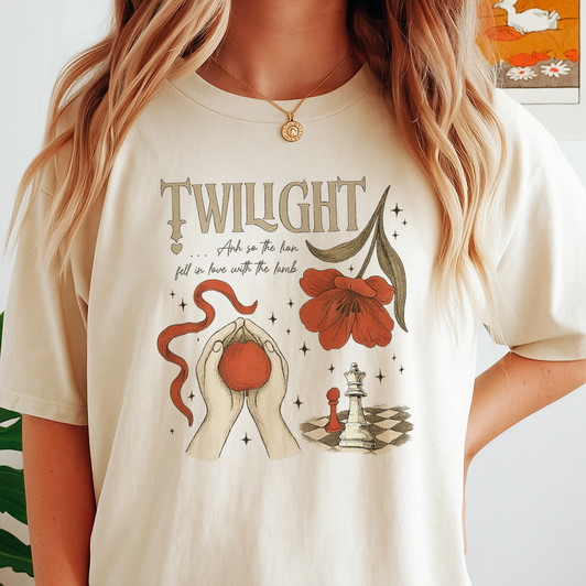 Retro Twilight So The Lion Fell In Love With The Lamb Shirt T-Shirt S-5XL