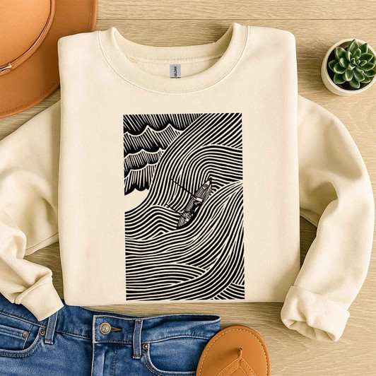 Walk On Water Boho Bible Verse Sweatshirt Adult S-5XL