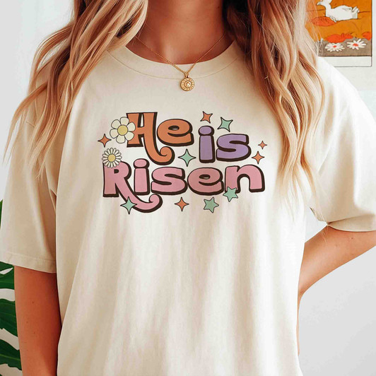 He Is Risen Easter Christian Shirt Adult T-Shirt S-5XL