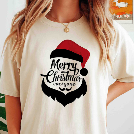 Merry Christmas Santa Joyful Mistletoe Winter Shirt T-shirt S-5XL