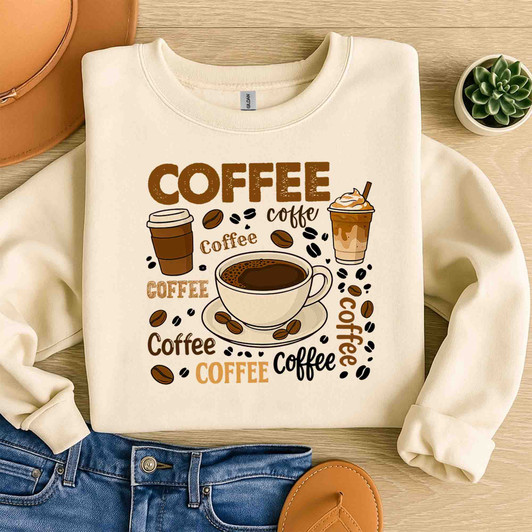 Retro Coffee Lover Sweatshirt Adult S-5XL