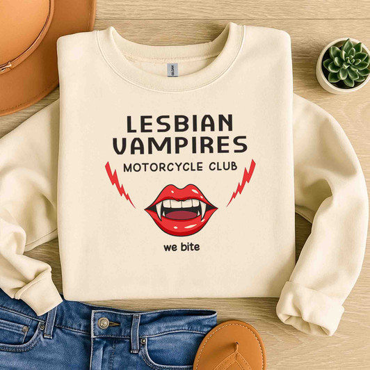 Lesbian Vampires Shirt Gothic Halloween Sweatshirt S-5XL