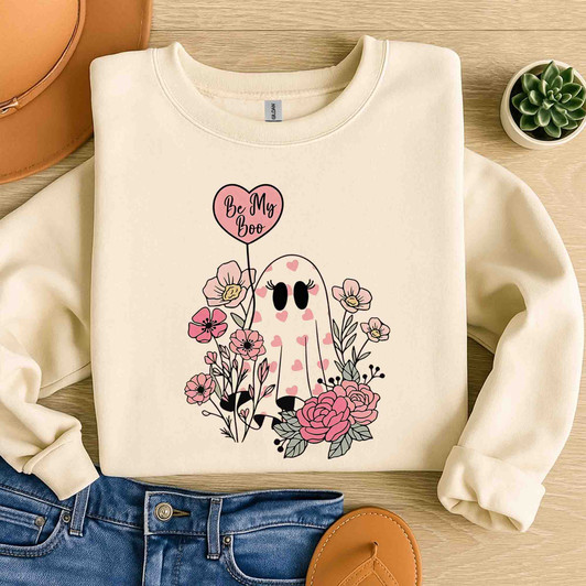 Cute Ghost Coffee Halloween Shirt Spooky Season Adult Sweatshirt S-5XL