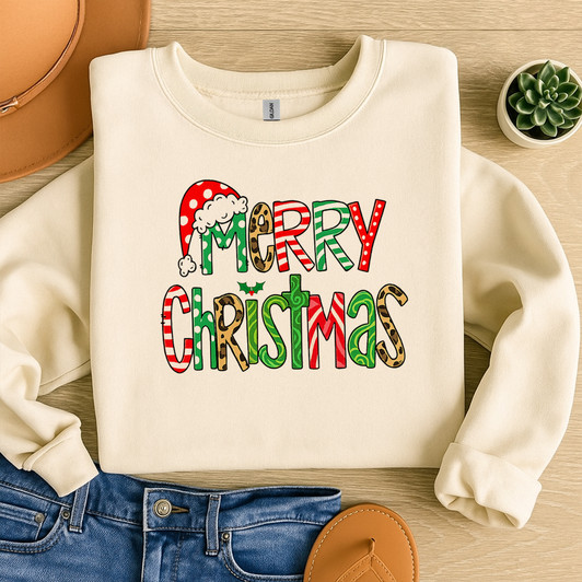 Festive Holiday Winter Christmas Crewneck Sweatshirt S-5XL