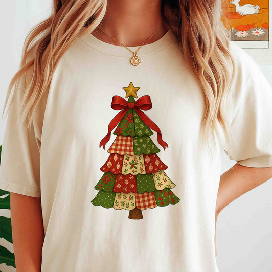 Disco Ball Coquette Christmas Bow Holiday T-shirt S-5XL