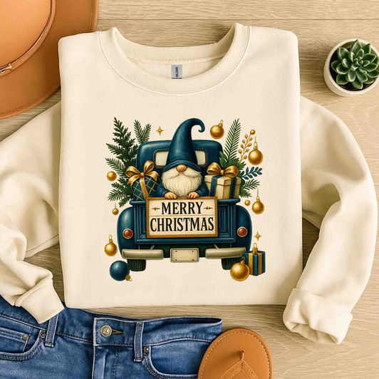 Cute Christmas Gnome Family Holiday Sweatshirt S-5XL