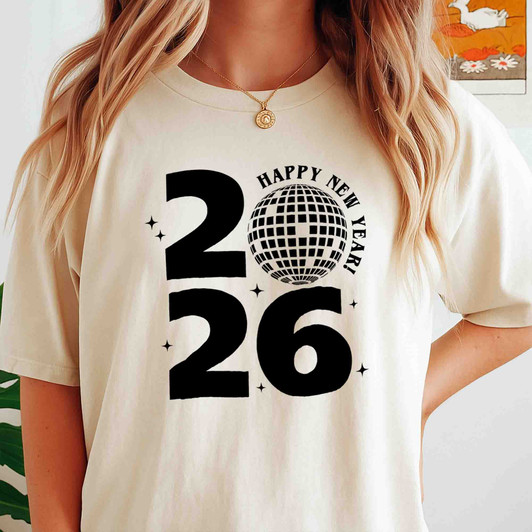 2026 Cheers Time Disco Ball New Year Adults T-shirt S-5XL