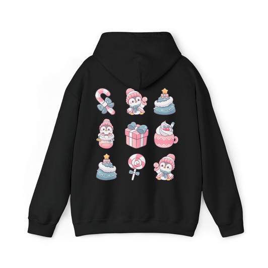 Cute Penguin Christmas Kawaii Holiday Icons Cozy Winter Gift Hoodie S-5XL