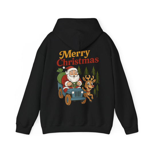Merry Santa Preppy Vintage Holiday Christmas Clipart Hoodie S-5XL
