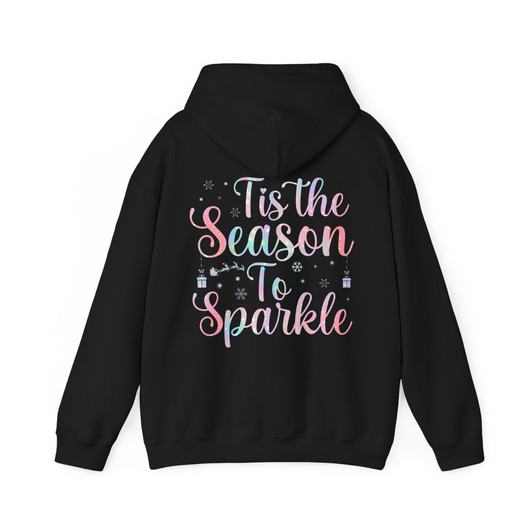 Glitter Christmas Snowflake Cozy Winter Merry Sublimation Hoodie S-5XL