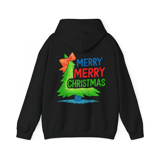 Hand Drawn Coquette Christmas Tree Festive Hoodie S-5XL