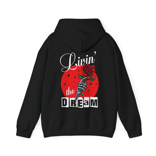Livin The Dream Skull Hoodie Adult Hoodie S-5XL