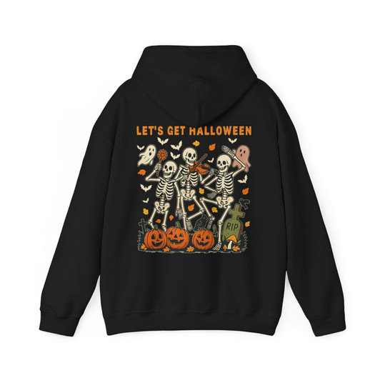 Vintage Halloween Shirt Retro Skeleton Ghost Fall Hoodie S-5XL
